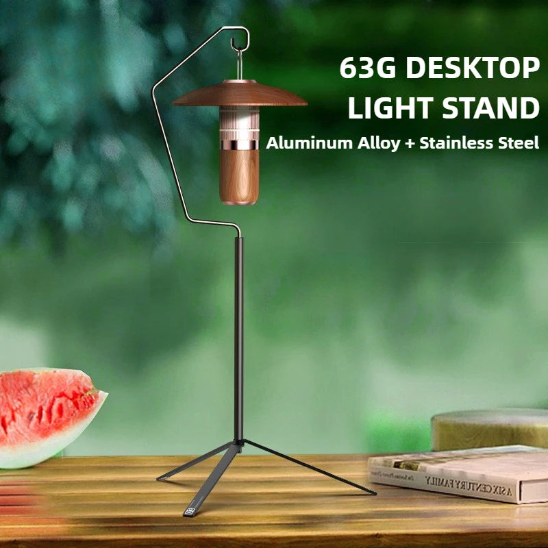 Desktop Light Frame Lightweight Small Bracket Camping Tripod Aluminum Alloy Removable Desktop Lighting Hanging Hook Frame