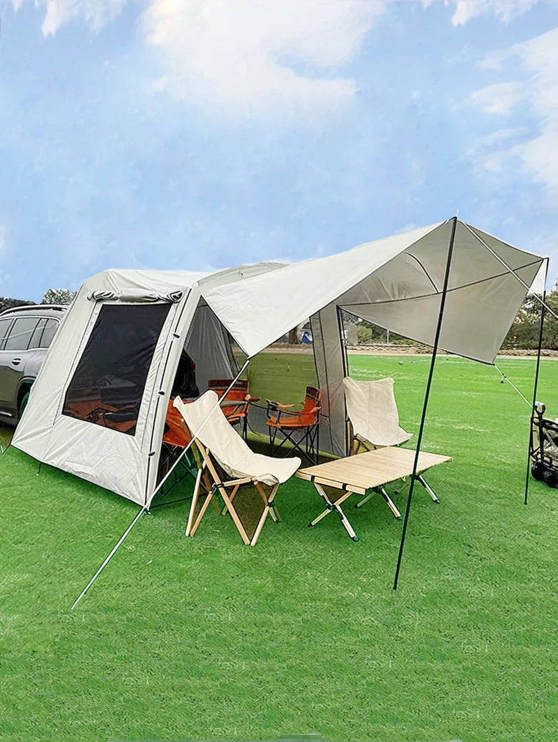 Lohascamping Car box docking tent Portable Waterproof SUV Tail Tent 3-4 people Dome tent Sunshade Tunnel style tent,Large tent,