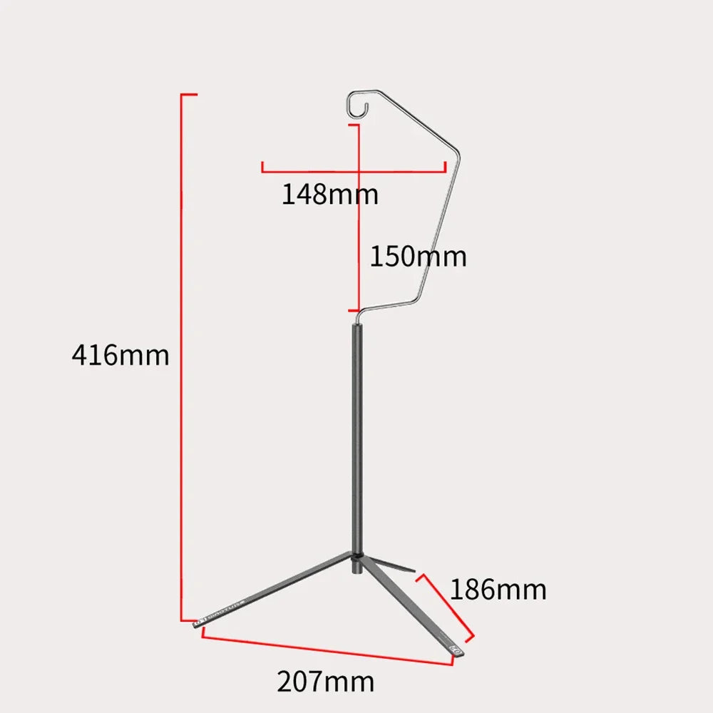 Desktop Light Frame Lightweight Small Bracket Camping Tripod Aluminum Alloy Removable Desktop Lighting Hanging Hook Frame