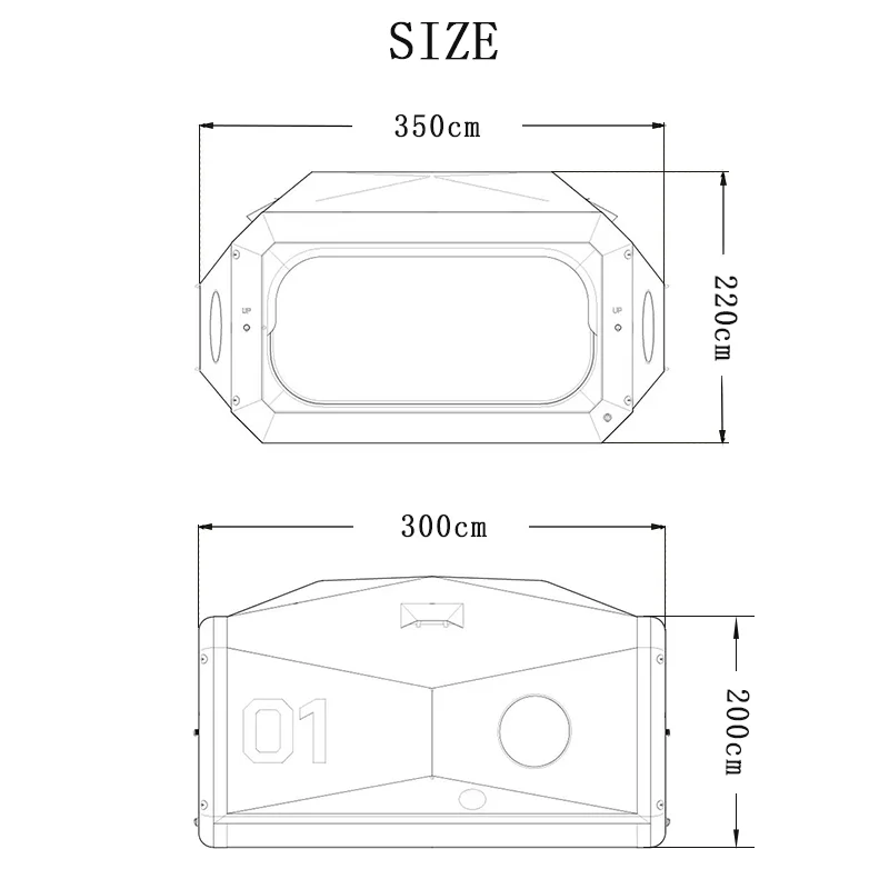 Best-selling high-quality portable hiking folding outdoor inflatable tent square family tent camping outdoor waterproof