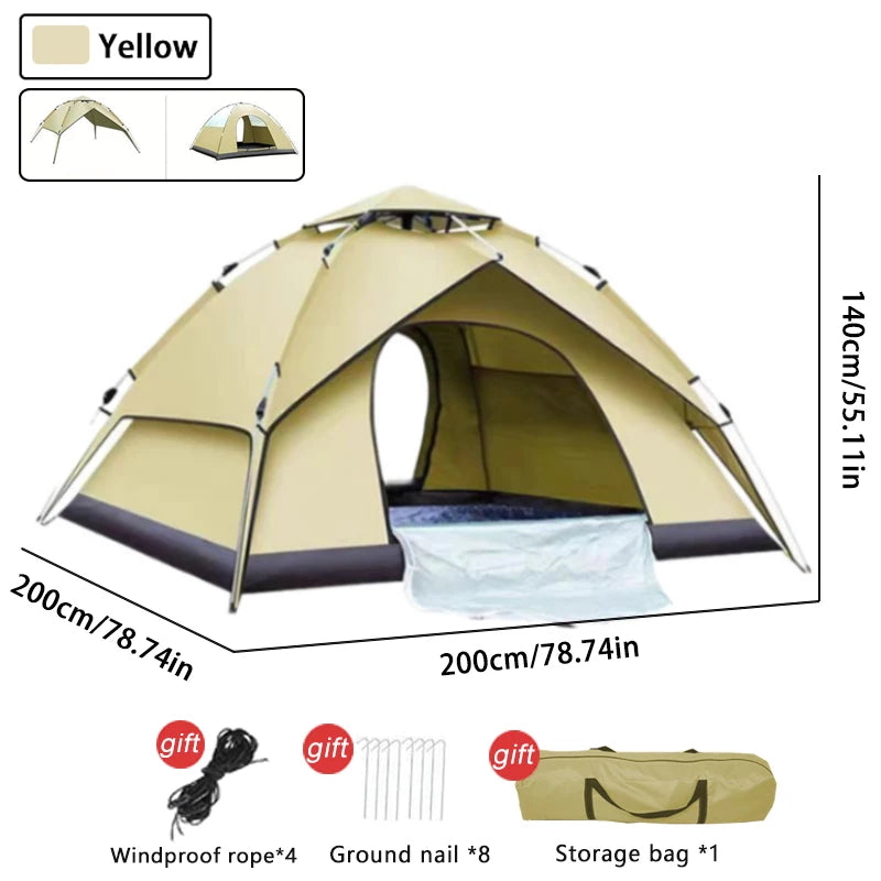 Outdoor Tent Camping Automatic Tent double-deck tents double door tent folding camping tent Waterproof Tents Outdoor fish tent