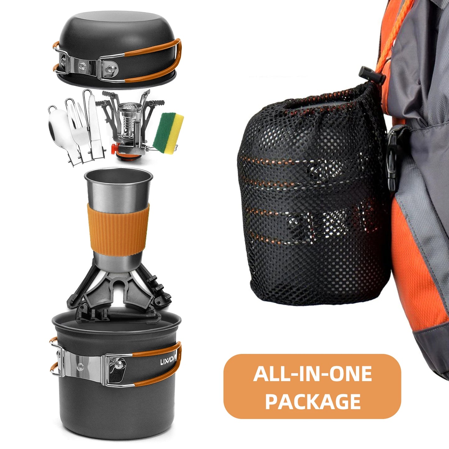 Camping Cooking Set Camping Cookware Camping Pot and Pan Camping Cookware Portable Mess Kit Camping Pot and Pans Cooking Set