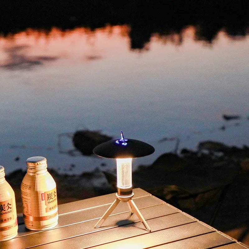 Portable Camping Light with Magnetic USB Rechargeable Camping Lantern Outdoor Led Flashlight Tent Camp Supplies