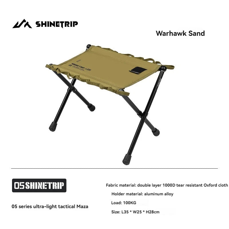 ShineTrip Outdoor 05 Series Mazza Ultra Light Folding Storage Aluminum Alloy Portable Folding Stool Mazza