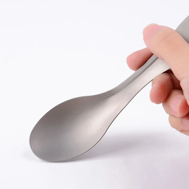Ultra-light Titanium Spoon Super Hard 2 In 1 Fork Spoon Outdoor Camping Picnic Tableware EDC Survival Tool for Traveling Hiking