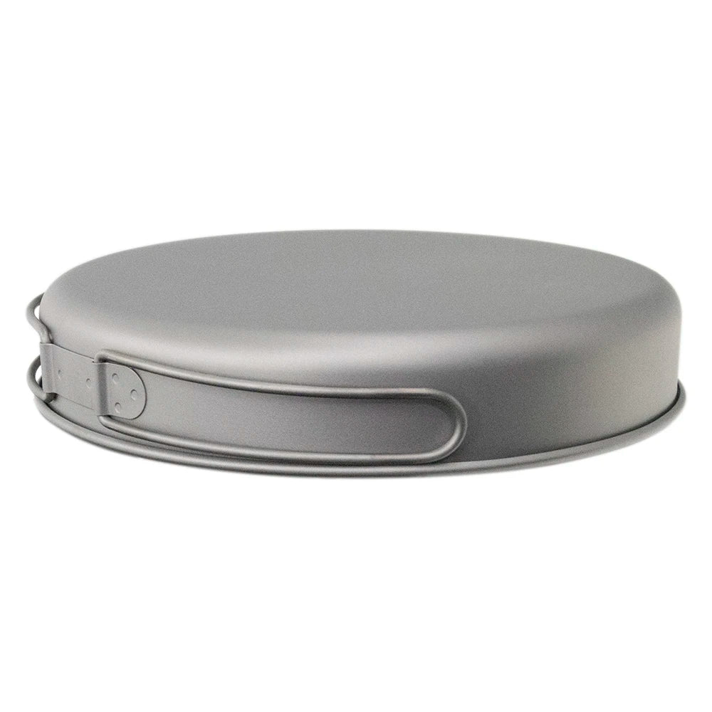 750ml/1000ml Ultralight Titanium Frypan Outdoor Camping Hiking Tableware Cookware Picnic Cooking Frying Pan 2023