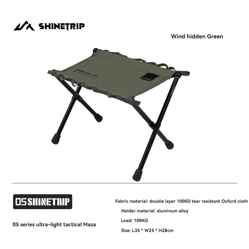 ShineTrip Outdoor 05 Series Mazza Ultra Light Folding Storage Aluminum Alloy Portable Folding Stool Mazza