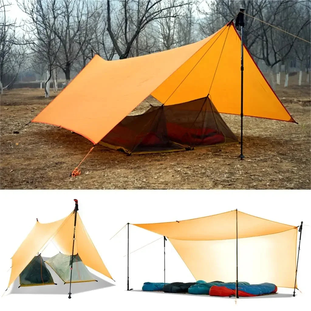 450g 20D Two-Side Silicone Coated Nylon Tarp Ultralight Sun Shelter Beach Tent Pergola Awning Canopy Rainfly Camping Sunshelter