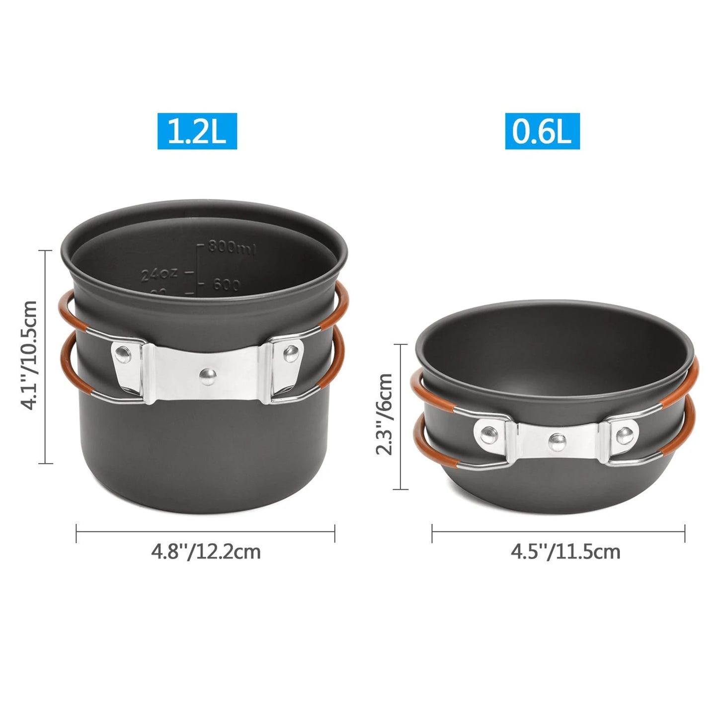 Camping Cooking Set Camping Cookware Camping Pot and Pan Camping Cookware Portable Mess Kit Camping Pot and Pans Cooking Set