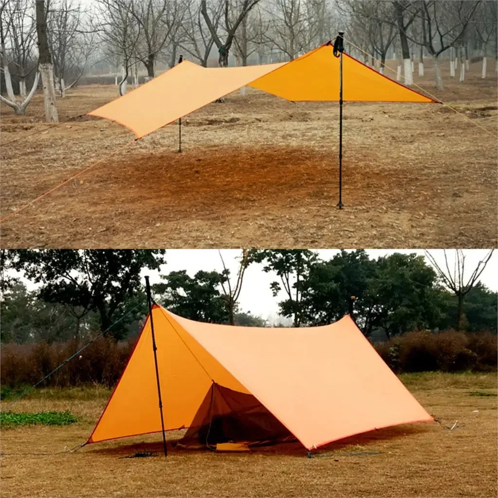 450g 20D Two-Side Silicone Coated Nylon Tarp Ultralight Sun Shelter Beach Tent Pergola Awning Canopy Rainfly Camping Sunshelter