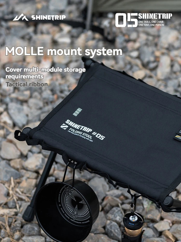 ShineTrip Outdoor 05 Series Mazza Ultra Light Folding Storage Aluminum Alloy Portable Folding Stool Mazza