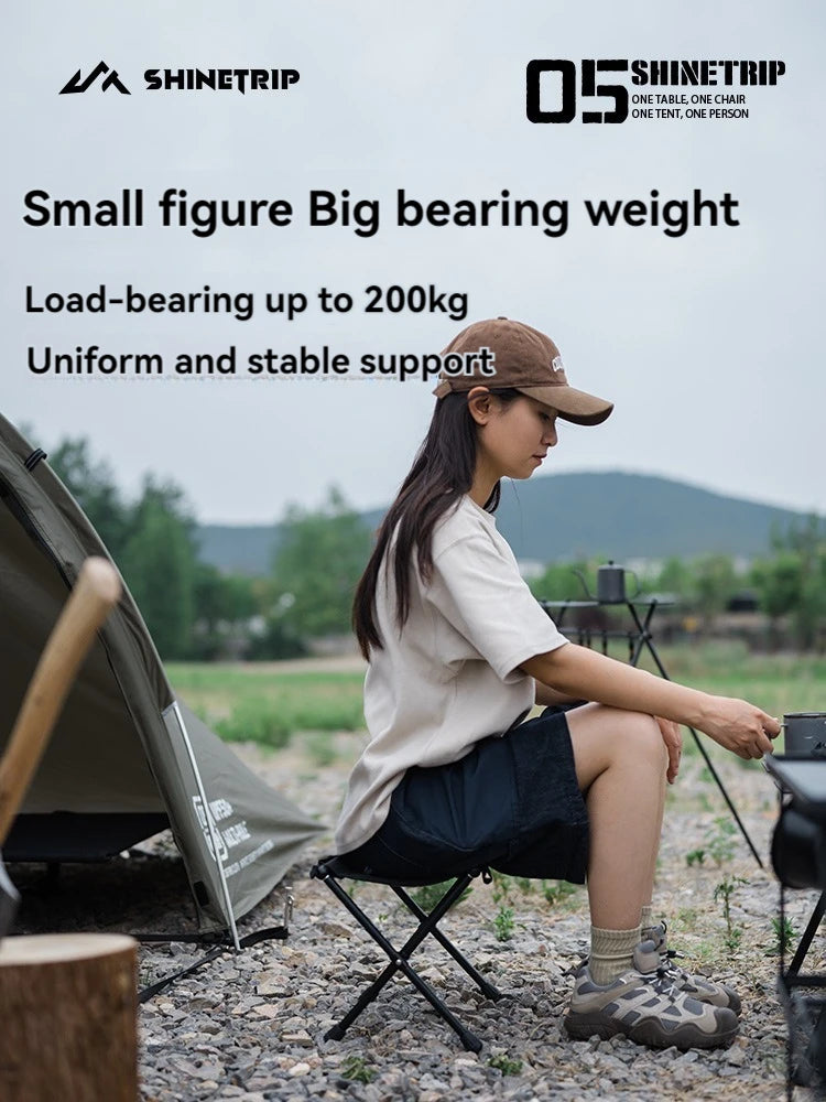 ShineTrip Outdoor 05 Series Mazza Ultra Light Folding Storage Aluminum Alloy Portable Folding Stool Mazza
