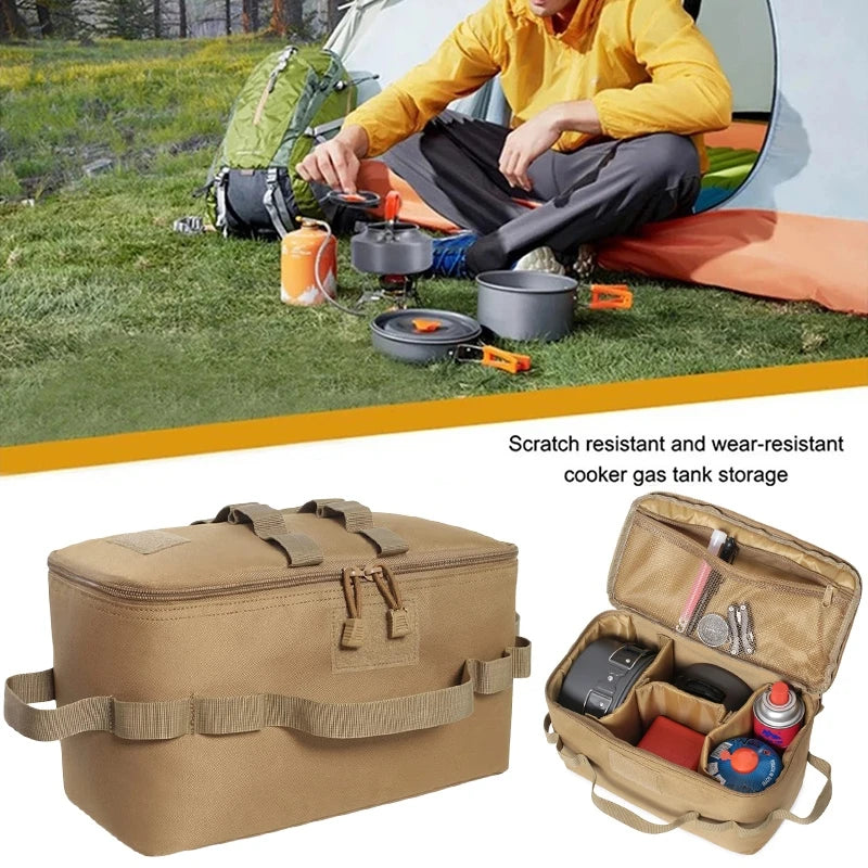 Outdoor Camping Storage Bag Large Capacity Gas Tank Ground Nail Tool Storage Bag Picnic Cookware Organizer Bags